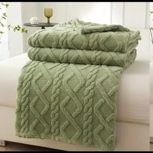 Plush Baby Blanket 70cm X 100cm Green Matcha